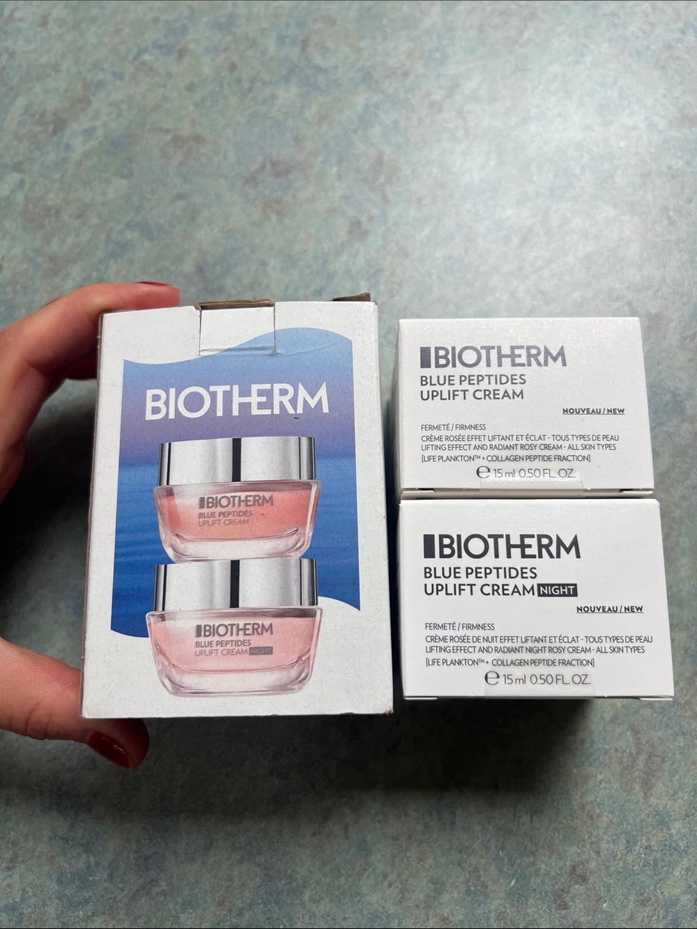 Biotherm Blue Peptides Uplift Cream - Pink 15mlx2